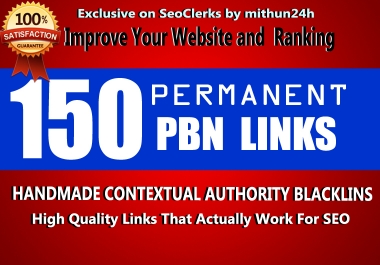 premium 150 PBN Backlink homepage web 2.0 with permanent dofollow & High DA PA