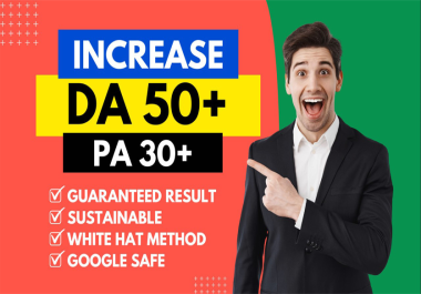 I will do increase domain authority moz da 40 plus for improved SEO