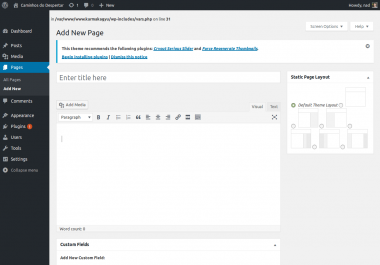 Will Post Content to WordPress Website