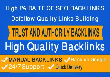 I will boost your google SEO with manual high authority Seo backlinks and trust links