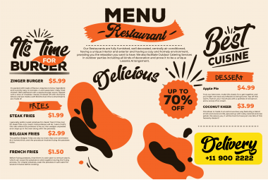 Design Professional & Classic Restaurant menu