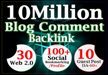 get 10 million dofollow blog comment backlink for ranking using gsa ser