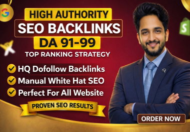 I Will Build 400 High Authority DA 91-99 Off Page SEO Dofollow Backlinks For Manual Link Building