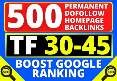 I will make 20 high TF 25-40 homepage SEO backlinks