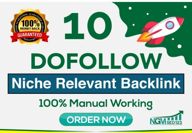 10 Dofollow Niche Relavent Backlinks High Quality