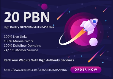 I Will Build 20 Homepage PBN Dofollow DA 50+ Backlinks