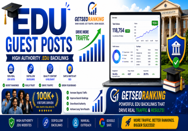 Premium 5 EDU/GOV Guest Pos 100K+ Organic Traffic High Authority Sites Manual Outreach