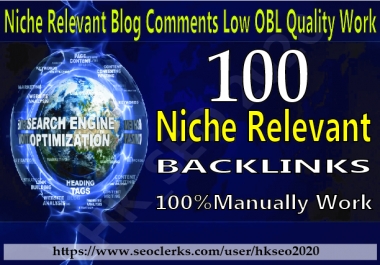 make 100 high quality niche relevant blog comments backlinks
