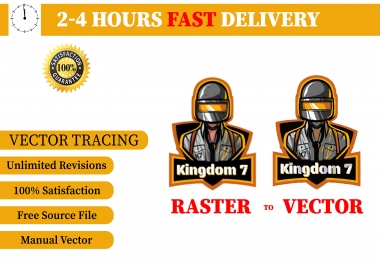 I will do vector tracing,  redraw or convert to vector manually