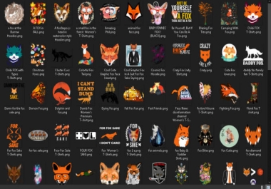 approx 4,500 png animal niche designs