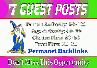 Write and Publish 7 HQ Guest Posts DA 50+ Google news site With Permanent Backlinks