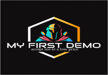 heraldic,  modern luxury logo with hand drawing