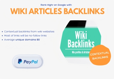 I will Create 1000 Contextual backlinks from wiki websites