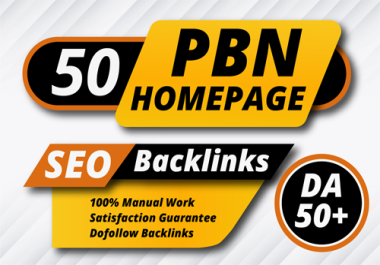 Get Boost Your Website With DA50+ Dofollow 50 Homepage PBN's