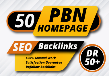 50 PBNs DR 50+ Plus Homepage PBNs links High-Quality Links