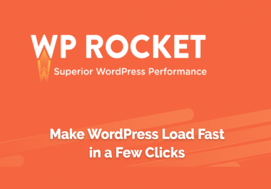 WP ROCKET Make WordPress Load Fast in a Few Click