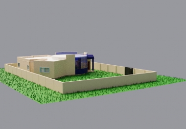 get a 3D photo for your architect plan by blender. blend,  dae