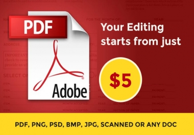I will edit PDF document for you
