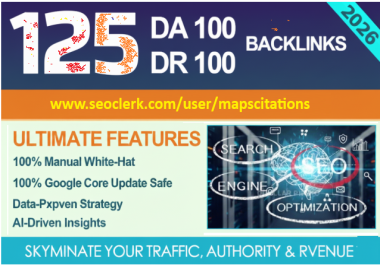 I Will MANUALLY Do 125 UNlQUE SE0 BackIinks on DA100 Sites Plus Links
