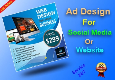 Ad Banner Design for Social Media & Website