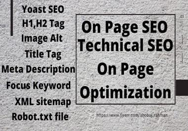 On Page SEO Optimization for Top Google Ranking & Traffic Wordpress Website