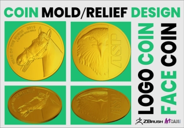 I will design 3d coin mold and relief