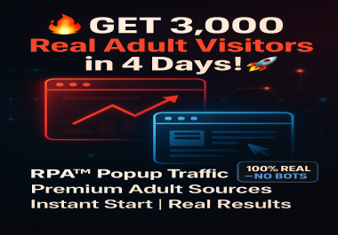 Adult Site Traffic 3,000+ Premium Real Visitors in Just 4 Days High-Converting