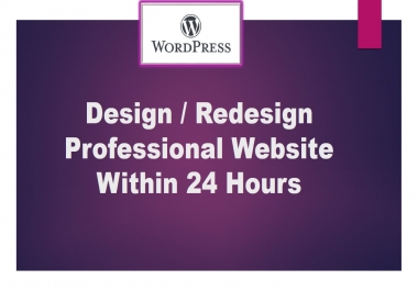 I will Developed Professional Site Within 24 Hour.