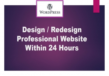 I will Developed Professional Site Within 24 Hour.