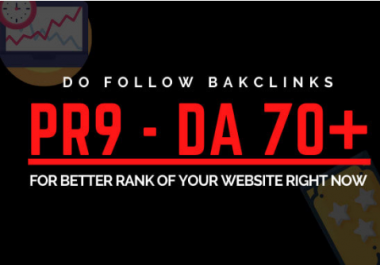 I will provide you pr9 backlinks with manual seo