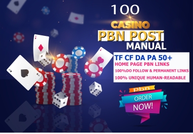 Rank Your Website with 100 PBN DA50 + Casino Online Poker Esports Betting slot Gambling Websites