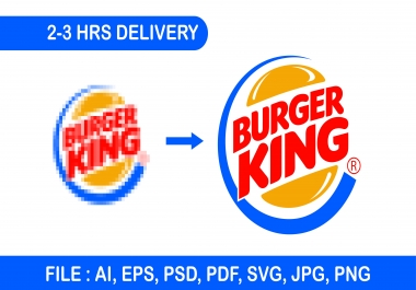 I Will Do Your Existing Logo Image As High Resolution Vector