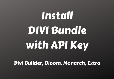 Install Divi Bundle with API Key