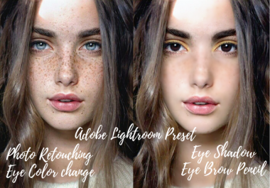 I will edit your selfies,  photo retouching, teeth whitening, eye color change, lightroom preset
