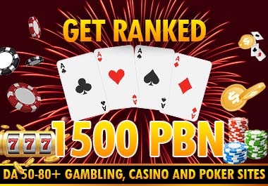 Get Ranked 1500 PBN DA 50+ Gambling and Casino Booster Backlinks