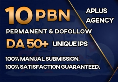 Provide 10 Premium PBN DA 50+ SEO Dofollow Backlinks