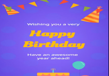 25 th Birthday wishing videos with animation