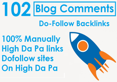 I will Manual create 102 Blog Comments Dofollow In SEO Backlinks