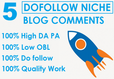 I will Do 5 Dofollow Niche Relevant Unique Domain Blog Commens Backlinks