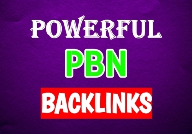 I will create 30 High Quality PBN Backlinks