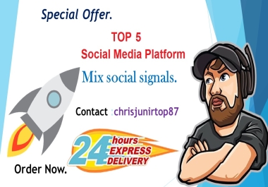 Provide 5 Powerful Platform 25,200 Mix Social Media Social Signals Share Networking