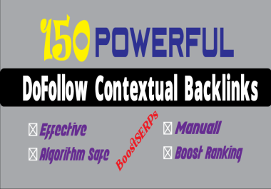 150 DA50-100 Powerful DoFollow Contextual Backlinks