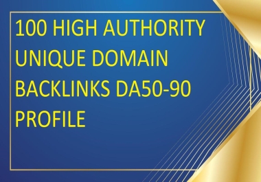 Manual 100 High Authority Unique Domain whitehat SEO Backlinks DA Profile