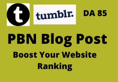 Build pbn backlinks from tumblr blog post permanent blog post