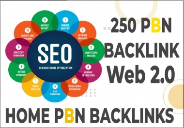 250 Permanent and powerful homepage PBN Backlinks Web 2.0 Blast your ranking