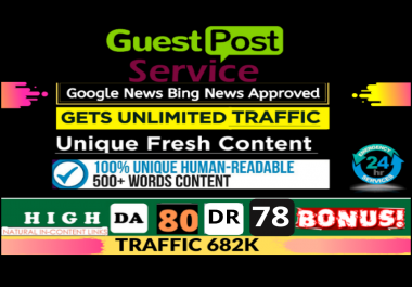 i will write and publish guest post on DA80 Google news website