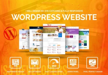 Create fully responsive design wordpress website, Custom,  clone/copy,  redesign
