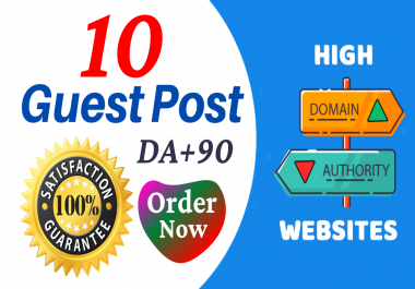 Write And Publish Guest Post On 10 Websites DA 95,  PA 80 With Google Indexing Free