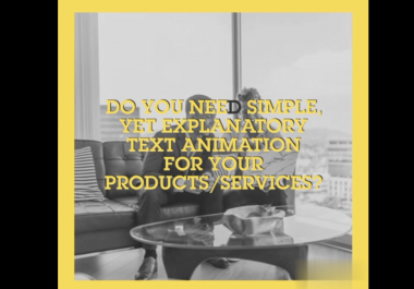I will create a 30-45 second introductory text animation