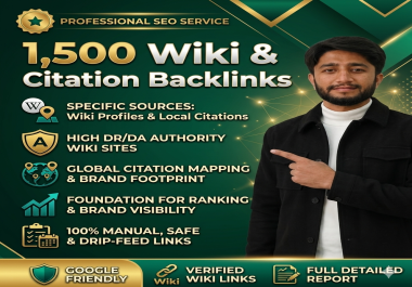 1,500 Wiki & Citation Backlinks &mdash Anchor Diversity & Natural Trust Signal Builder